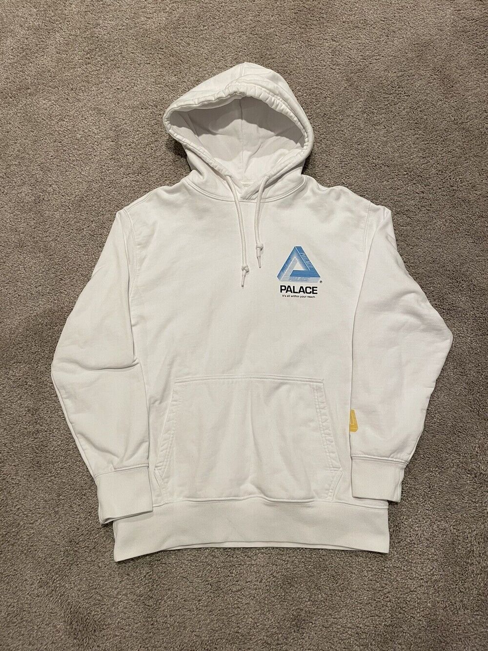 Palace Skateboards Hoodie White/ Blue Size Medium Streetwear pullover